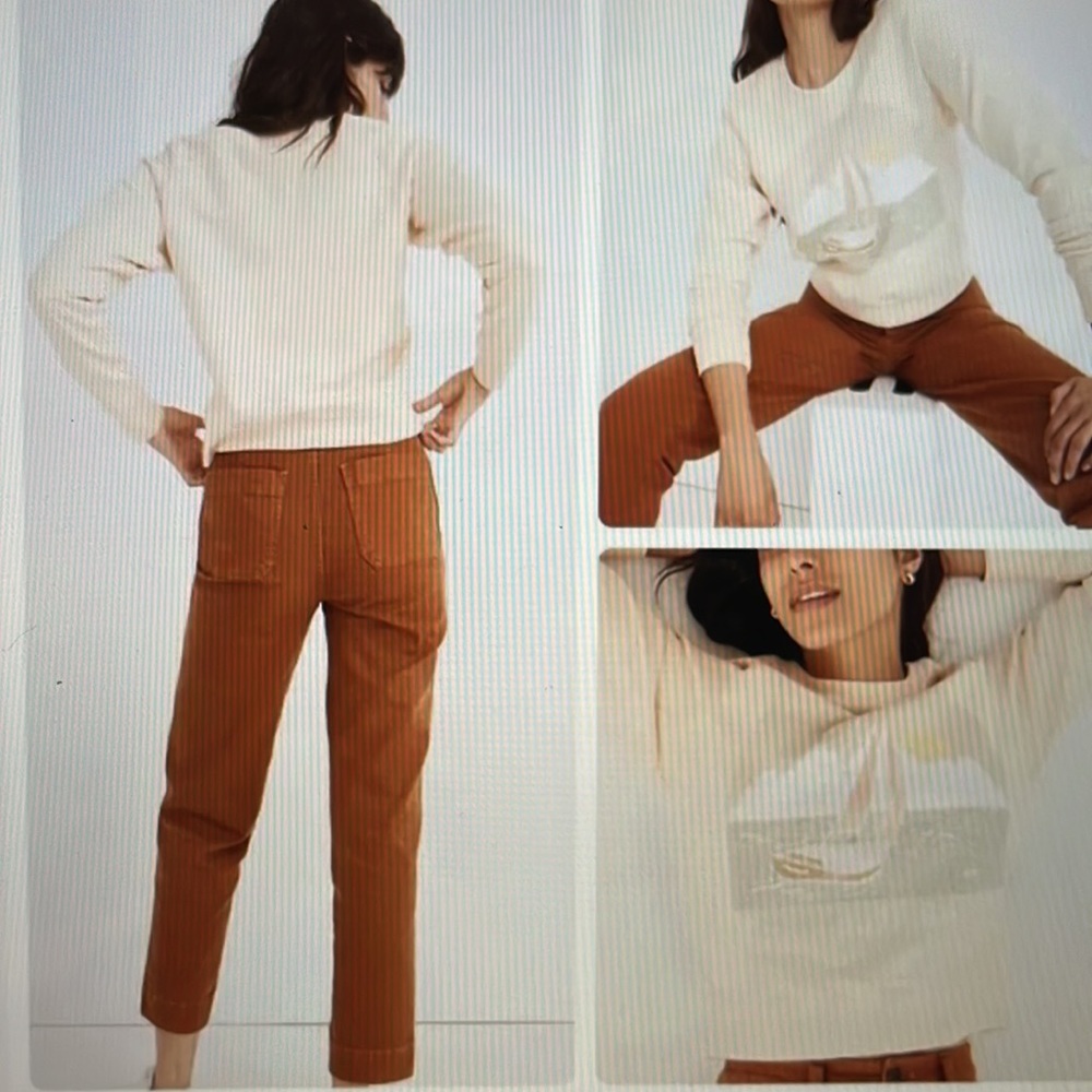 Madewell Women’s Let’s Sail Away Sourced Cotton Crop Sweatshirt M